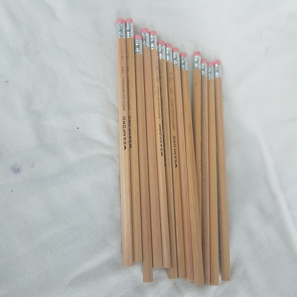 Sanford American Naturals HB 2 Pencils Natural Wood Unsharpened Made in USA 13ct